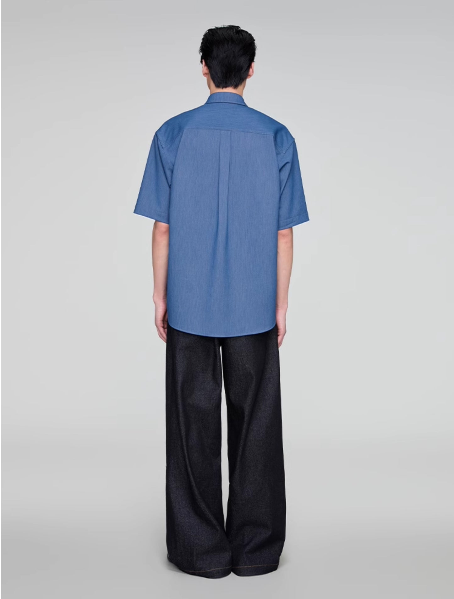 Vintage wash denim pants