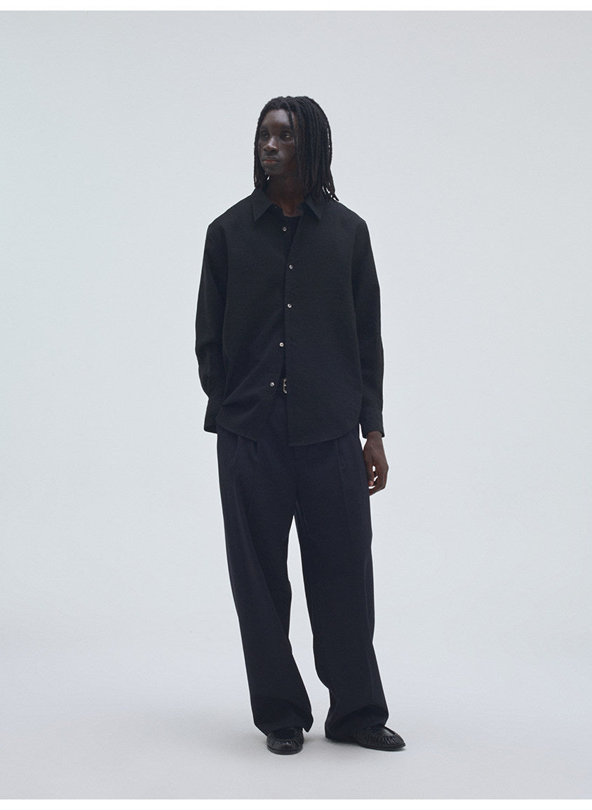 Lightweight Square-Collar Casual Shirt