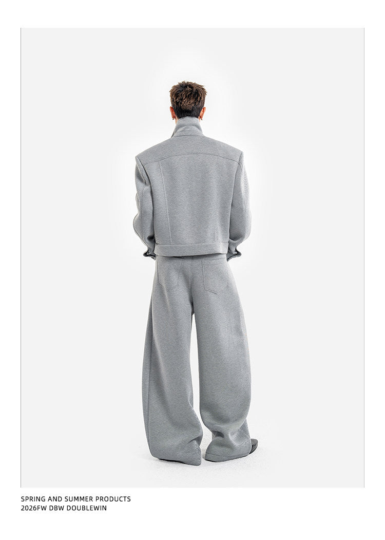 Air Layer Short Sweatshirt Jacket Set