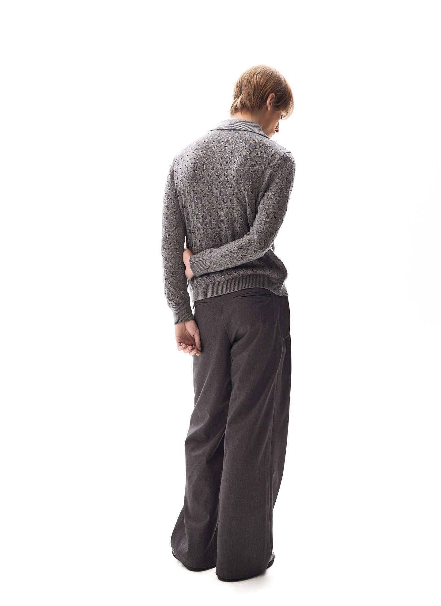 Medium-length lightweight knit cardigan
