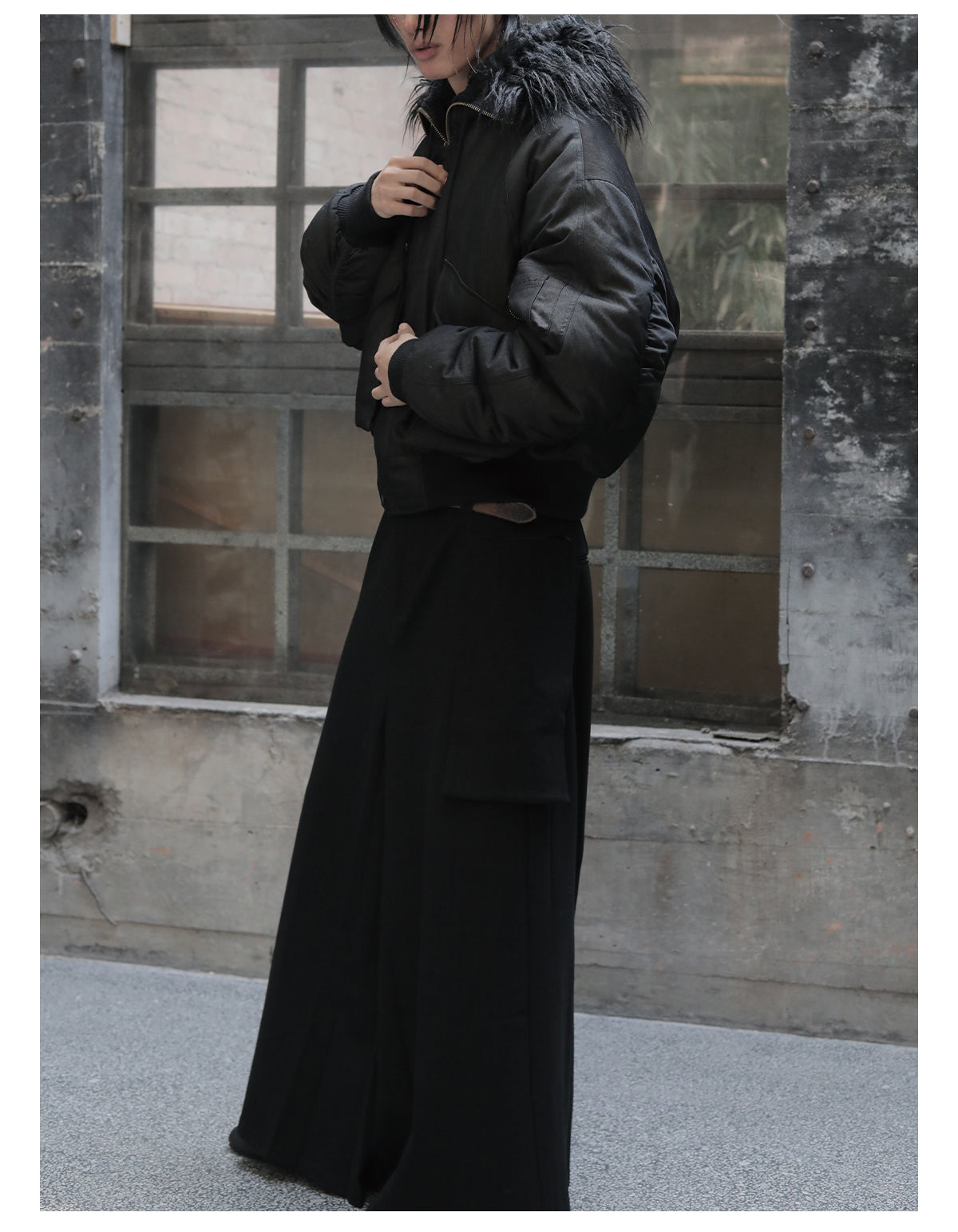 Wide Silhouette Scimitar Sleeve Jacket