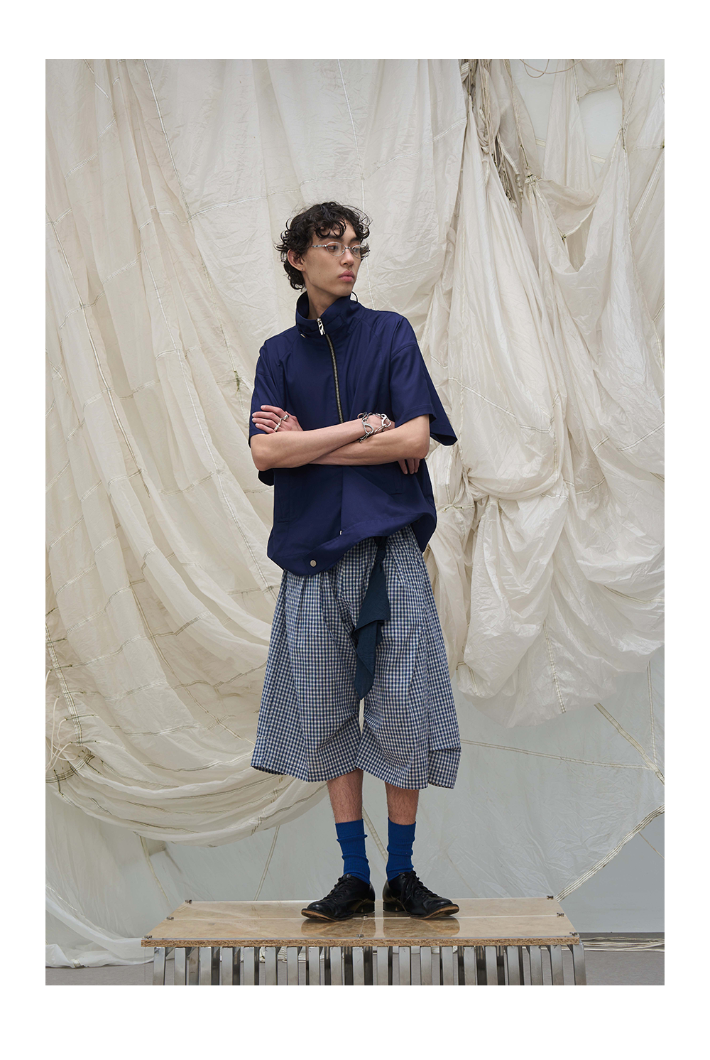 Simple Stitch Zipper Shirt