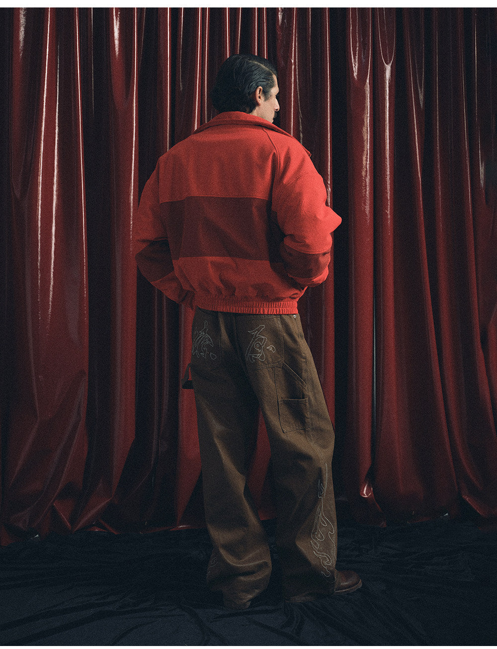 Brushed Embroidered Jeans