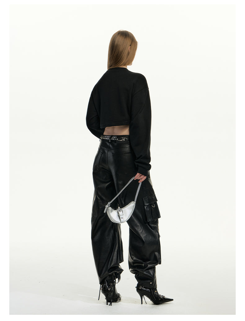 Round Neck Zipper Sweatshirt