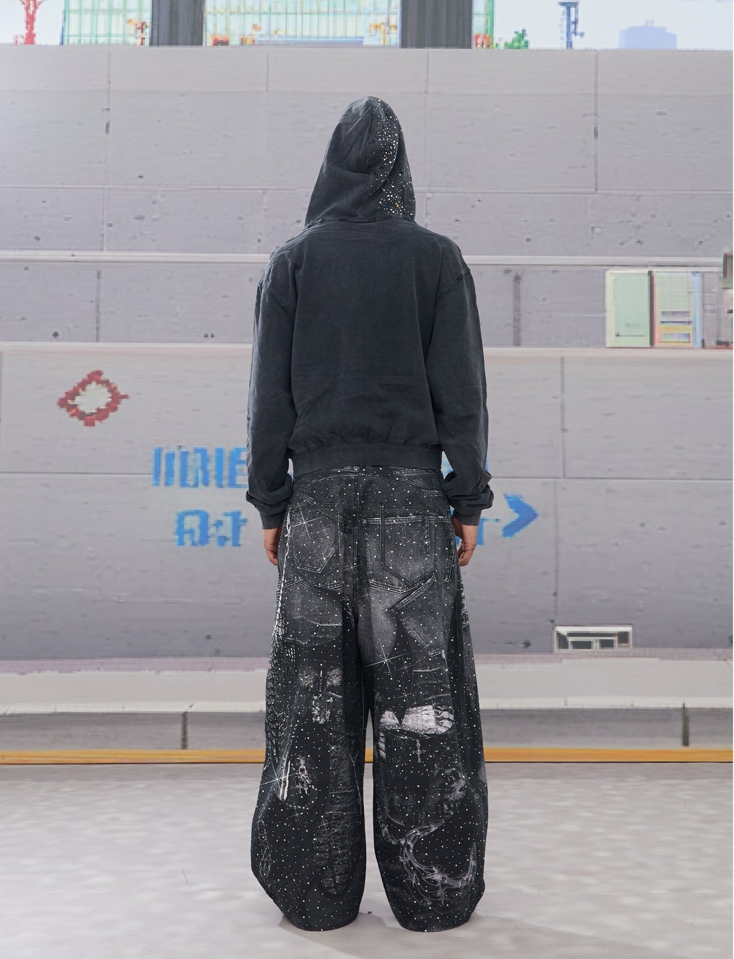 Digital Print Loose Casual Pants