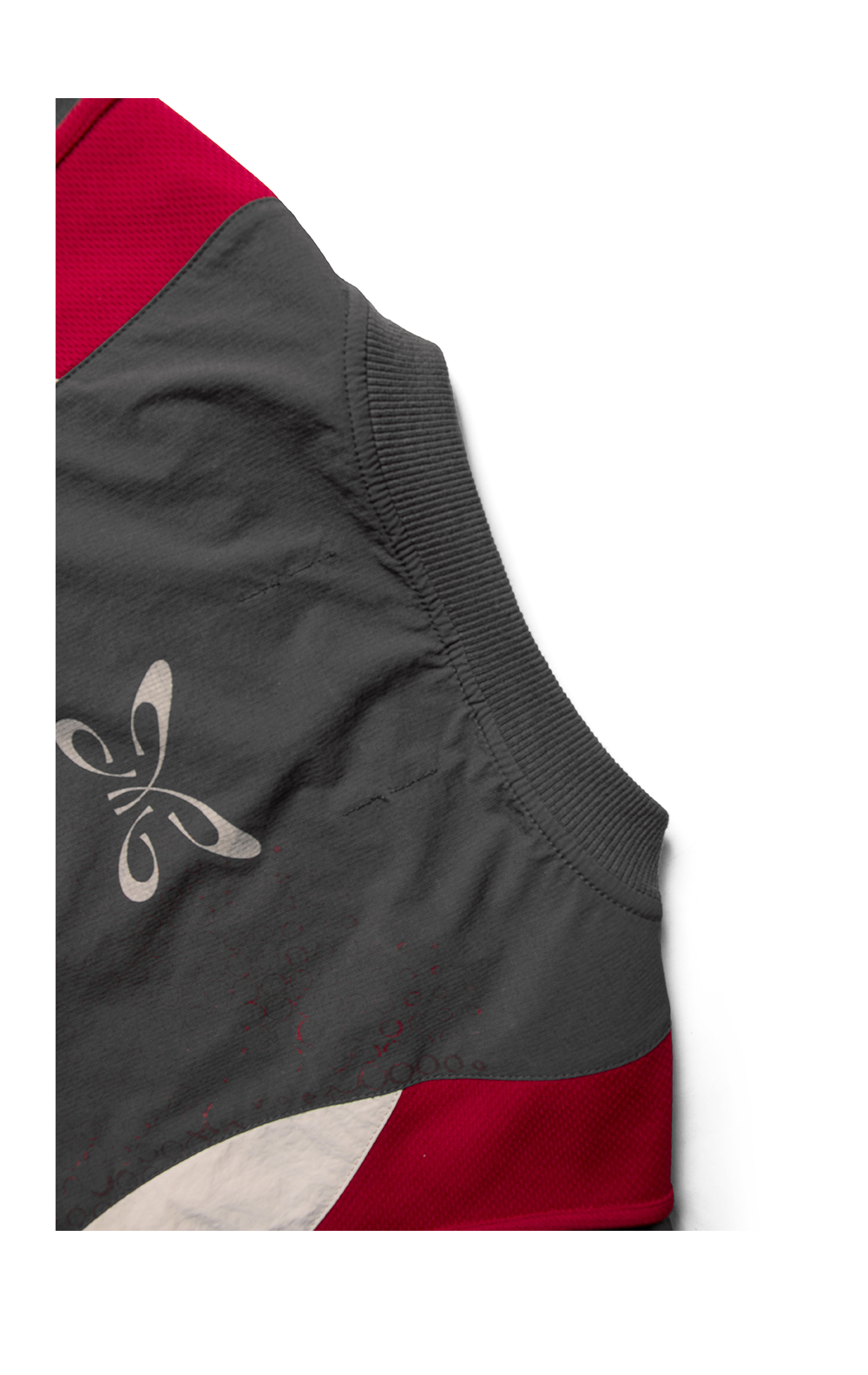 Nylon Contrast Collar T-Shirt