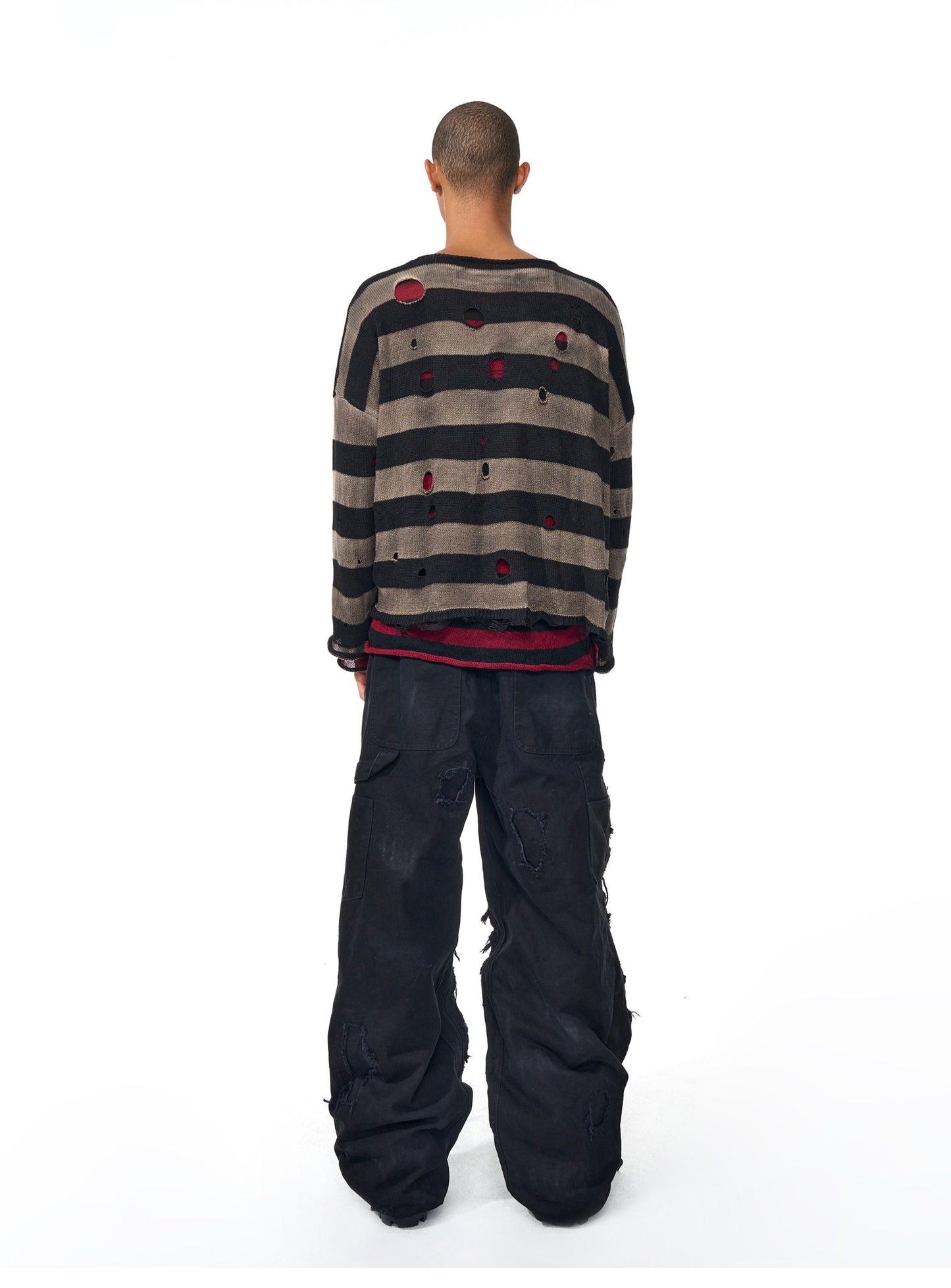 Distressed Knee Fringe Jeans