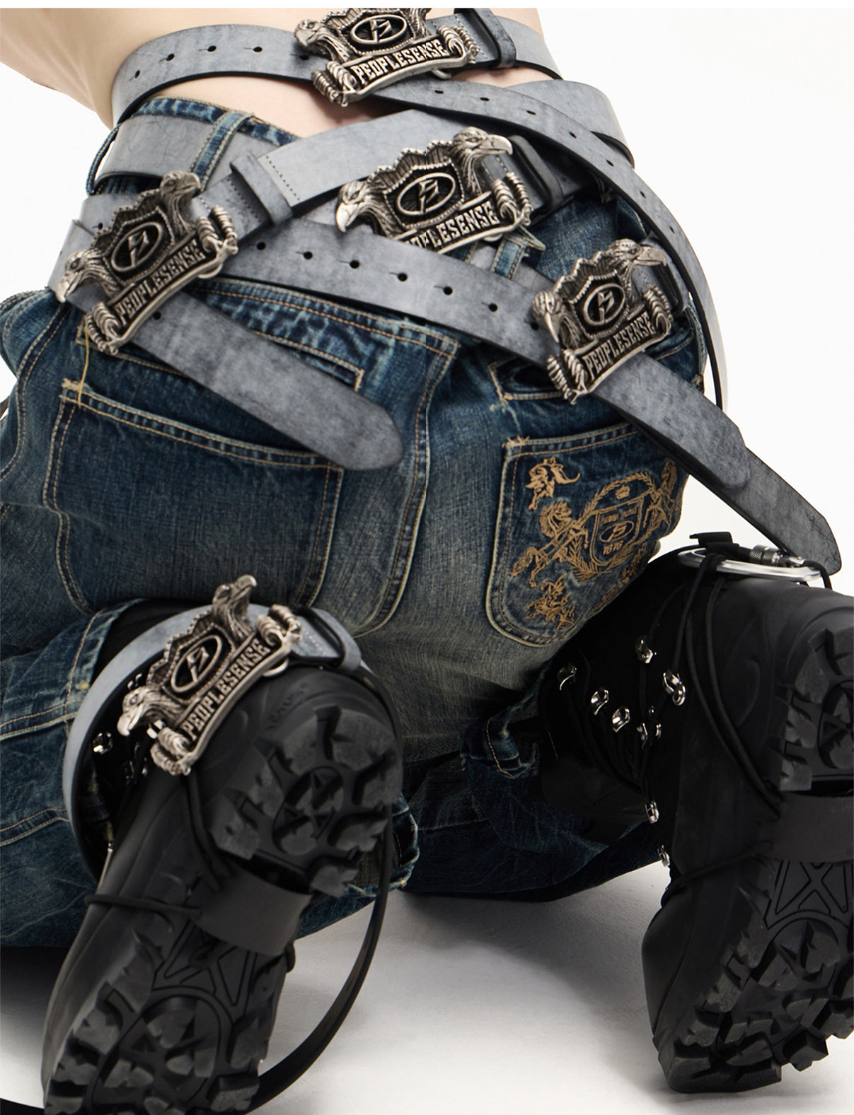 Cowhide Wax-Finished Street-Style Belt