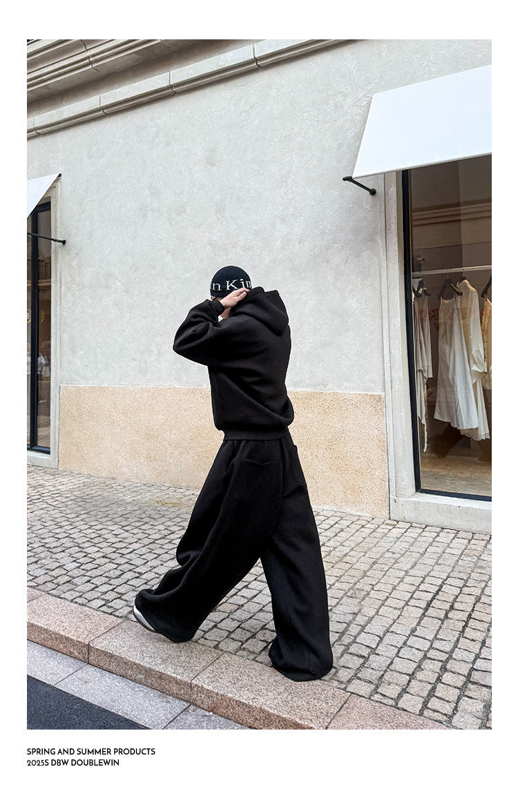 Loose-Fit Hooded Sweatshirt Set