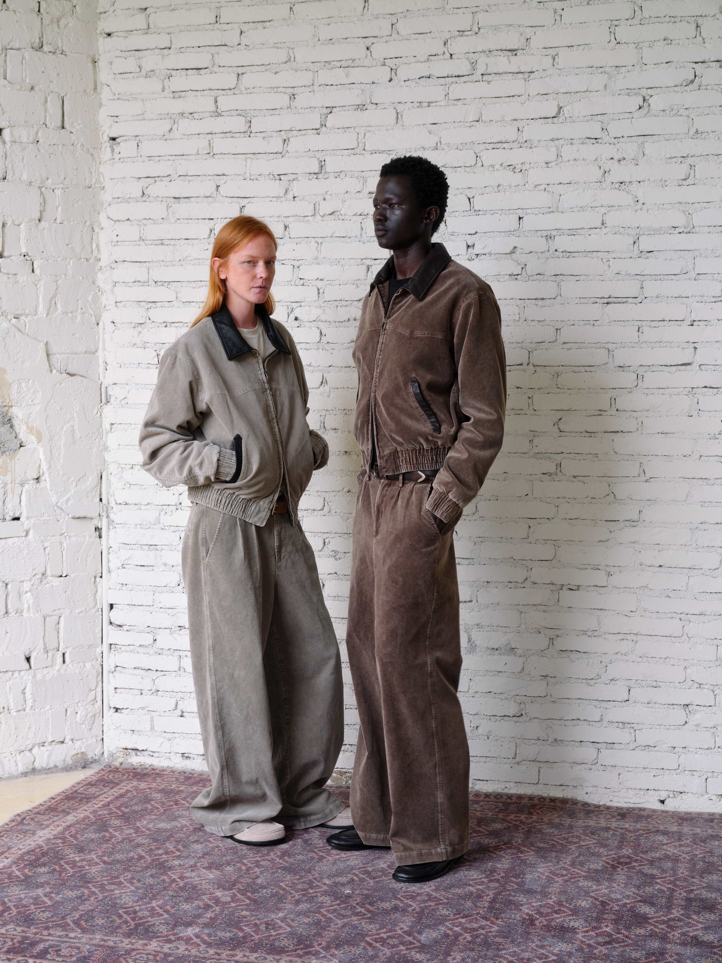 Double-Pleated Corduroy Pants