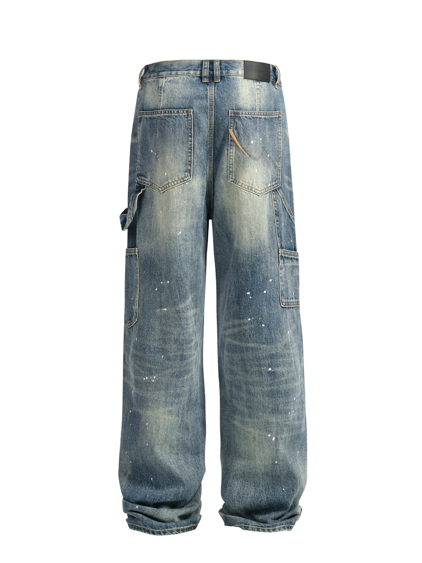 Hand-Splashed Denim Pants