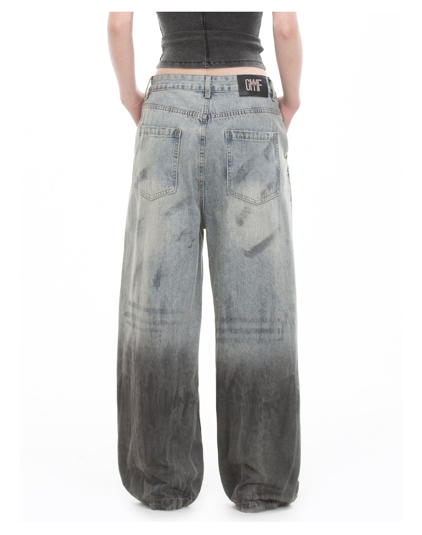 Punk Design Straight Jeans