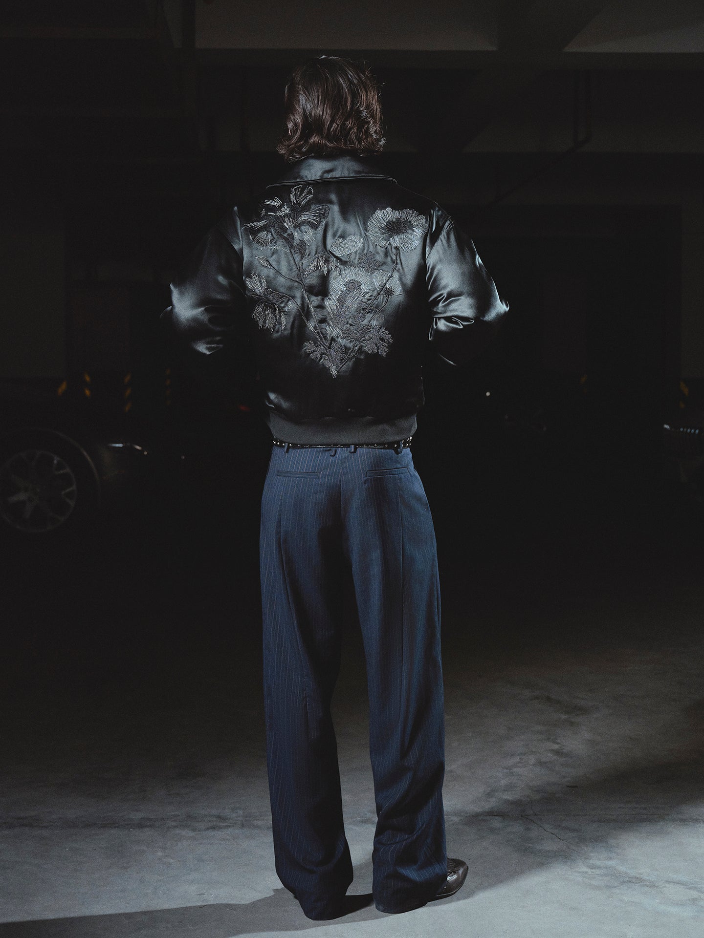 Wool Stripe Casual Pants