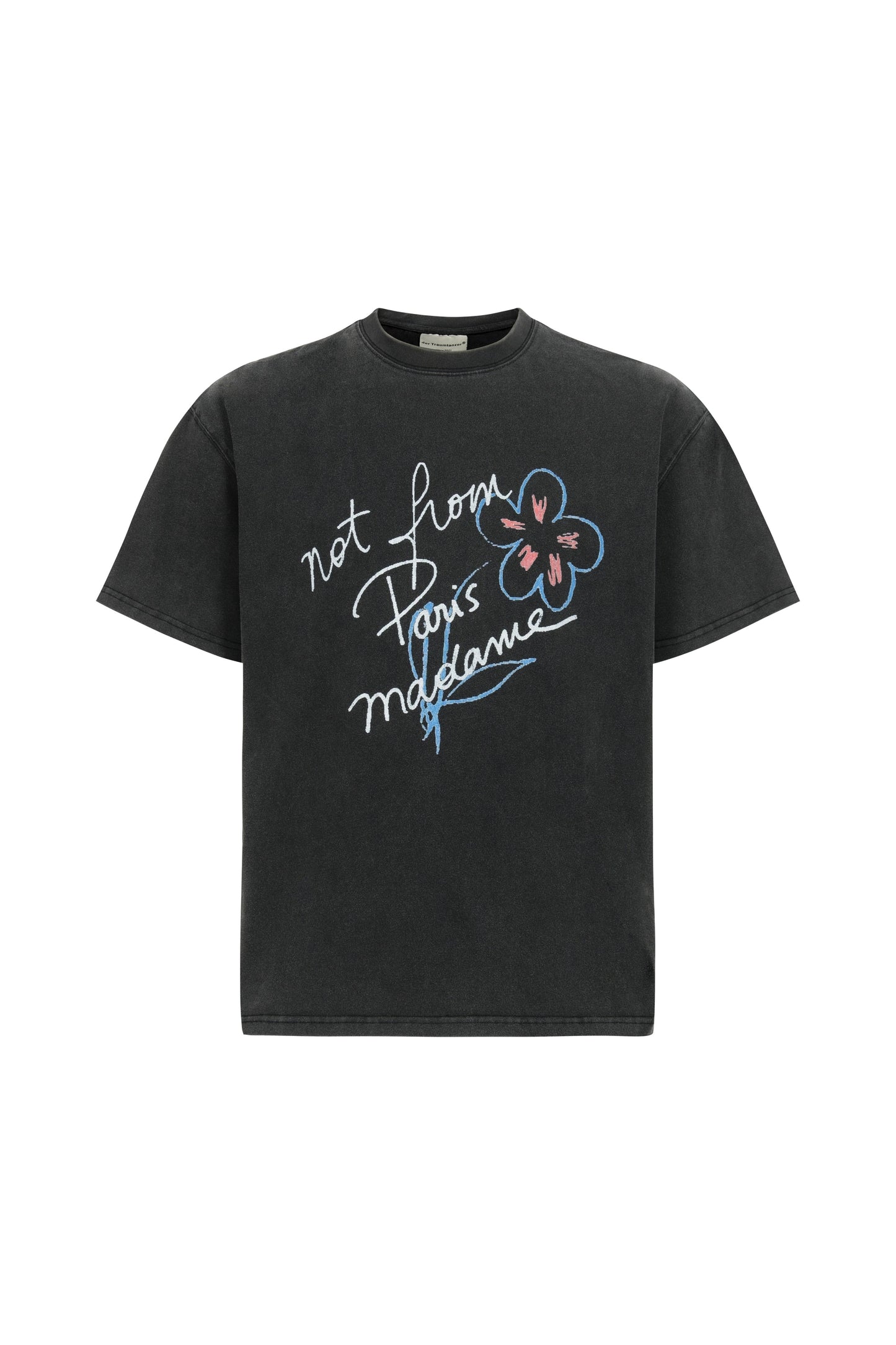 Small Floral Print Washed T-Shirt