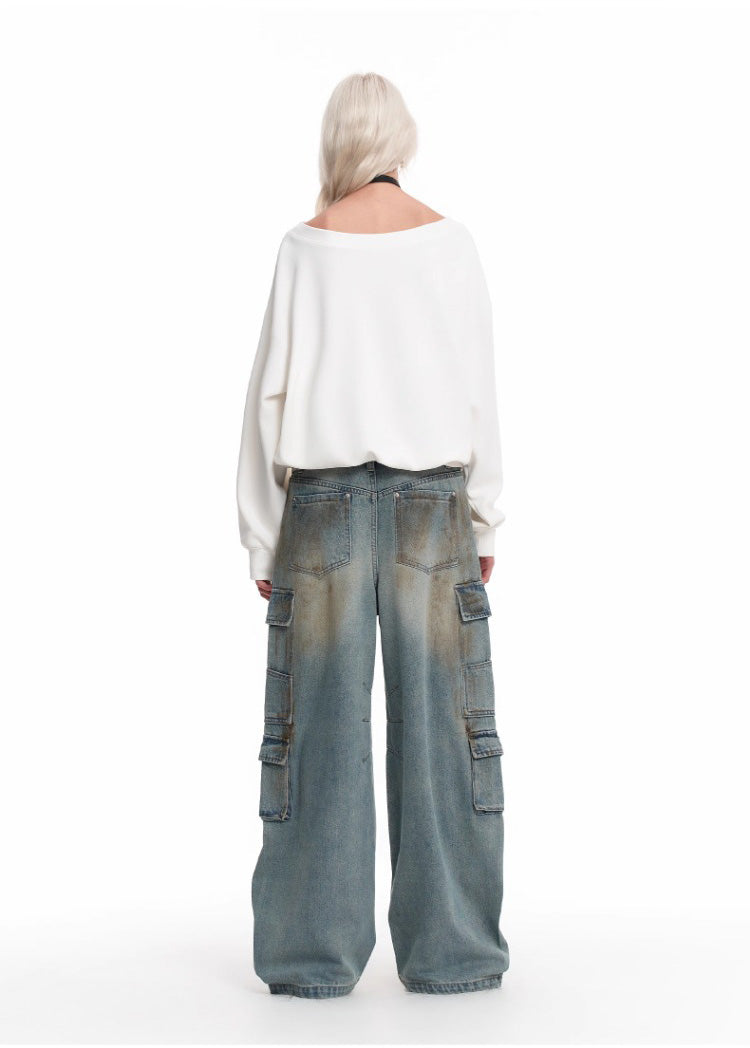 Workwear Loose Denim Pants