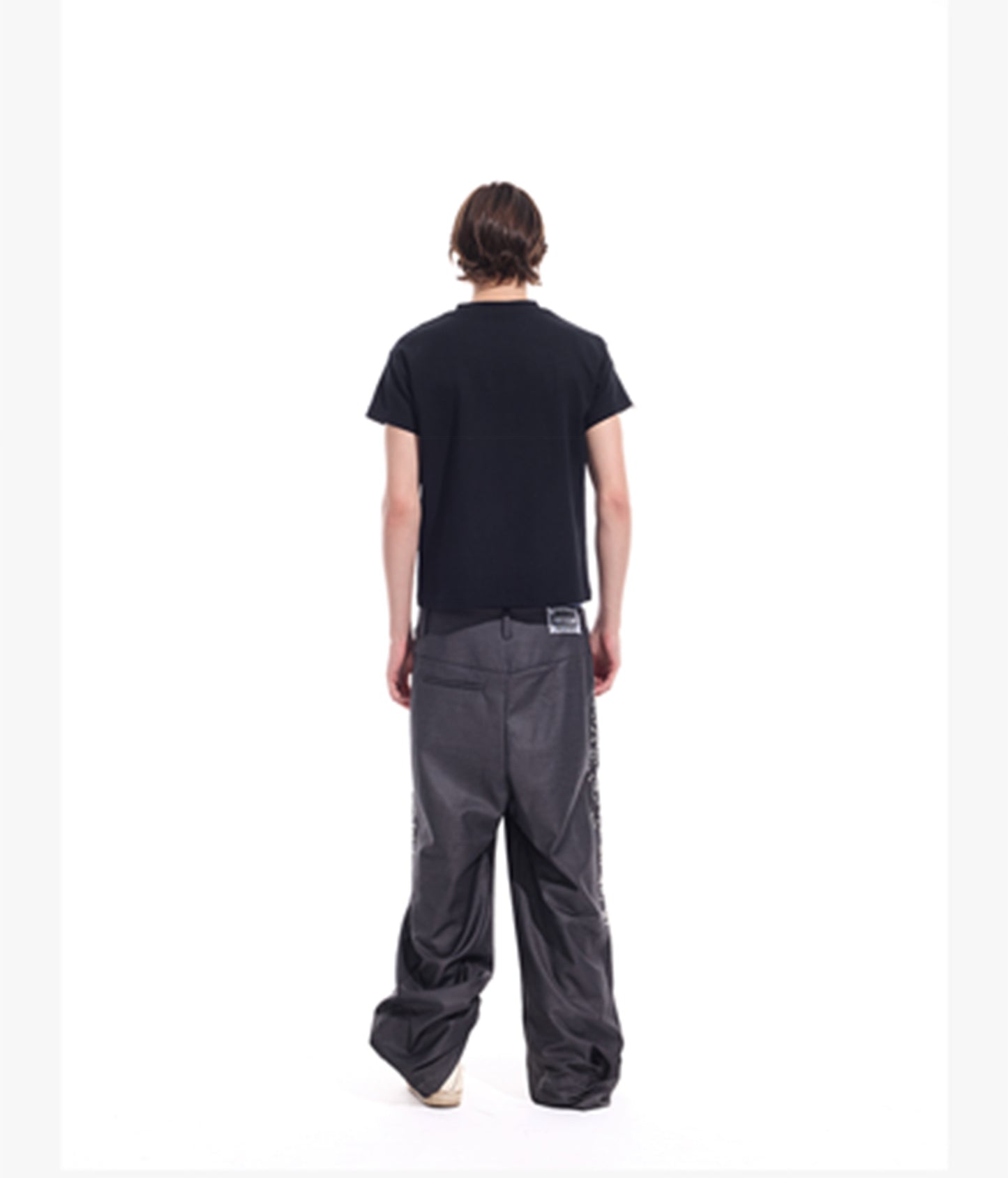 Draped straight pants