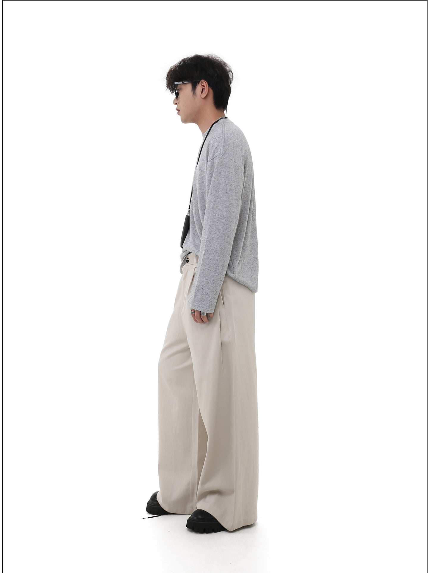Elastic Waist Relaxed Casual Pants