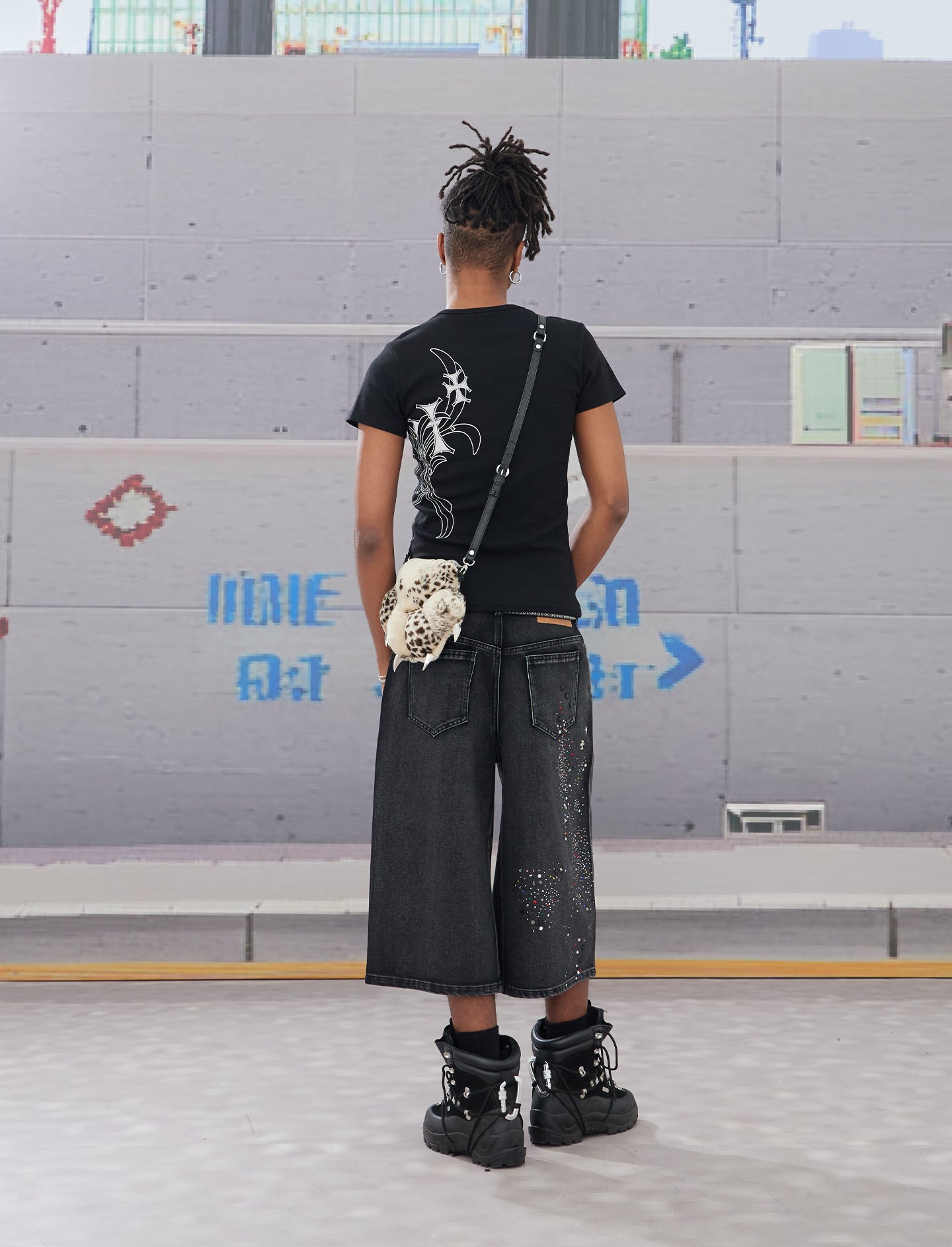 Dirty Dye Denim Shorts