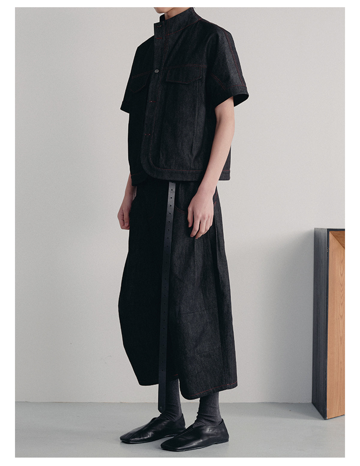 Pleated Original Denim Pants