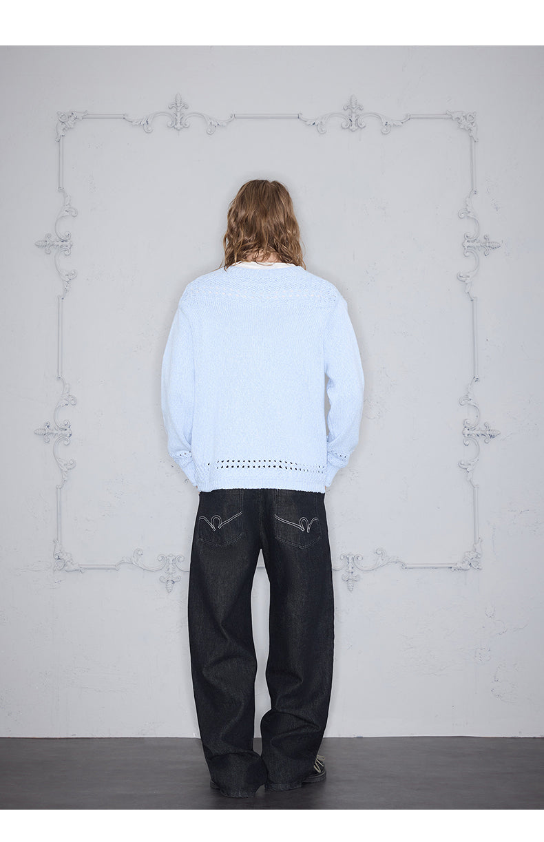 Embroidered Pattern Loose Jeans