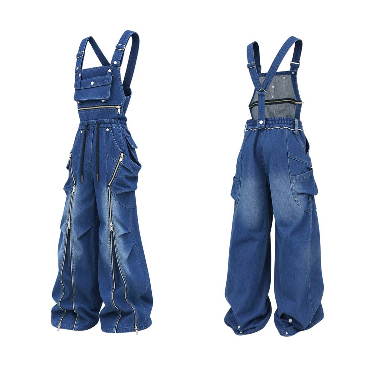 Versatile Denim Pants with a Removable Strap