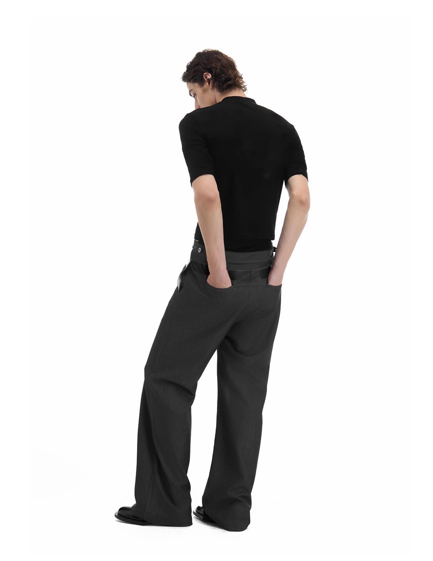 Mid-waist casual pants
