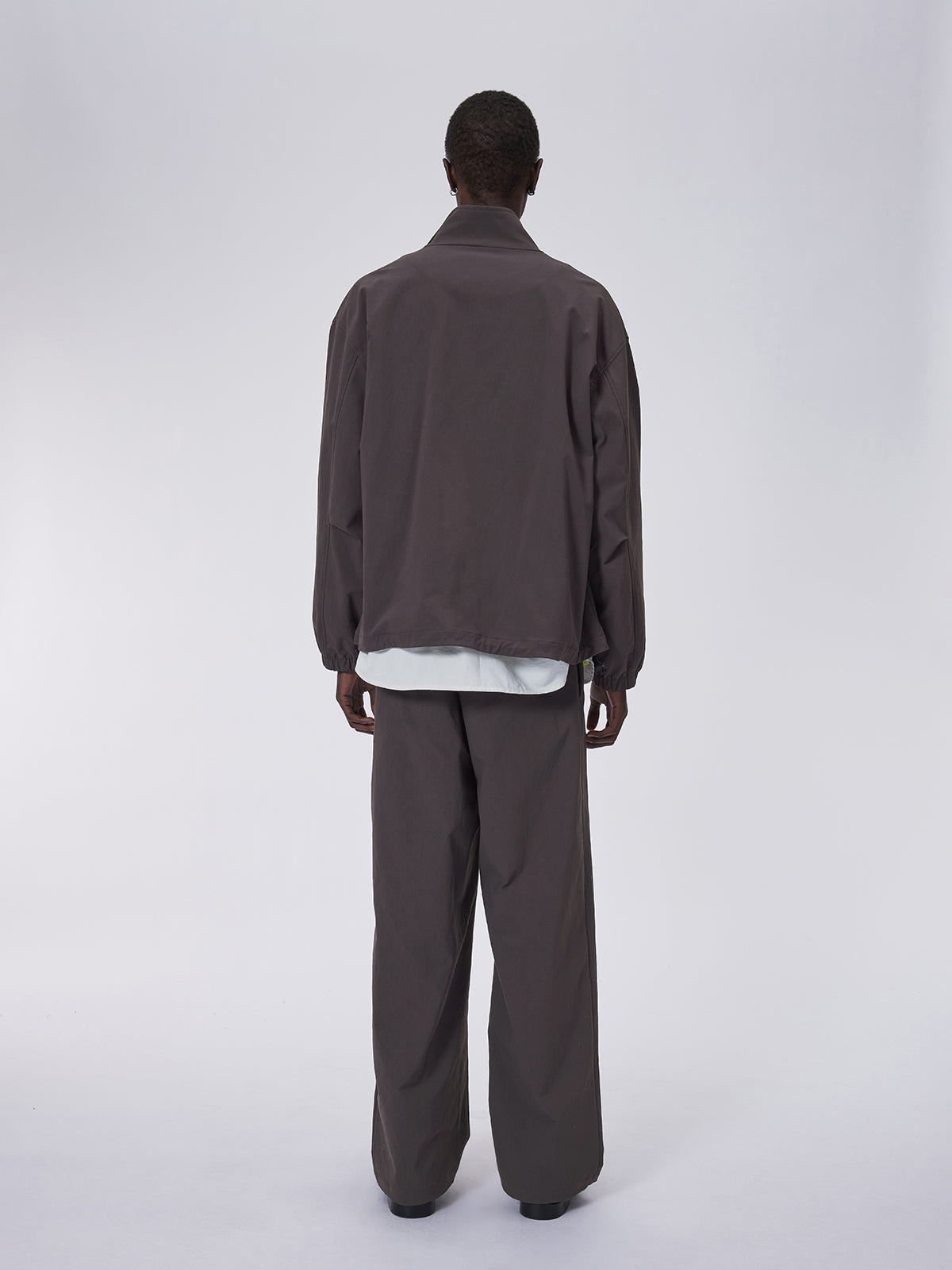 Stand collar zip-up jacket