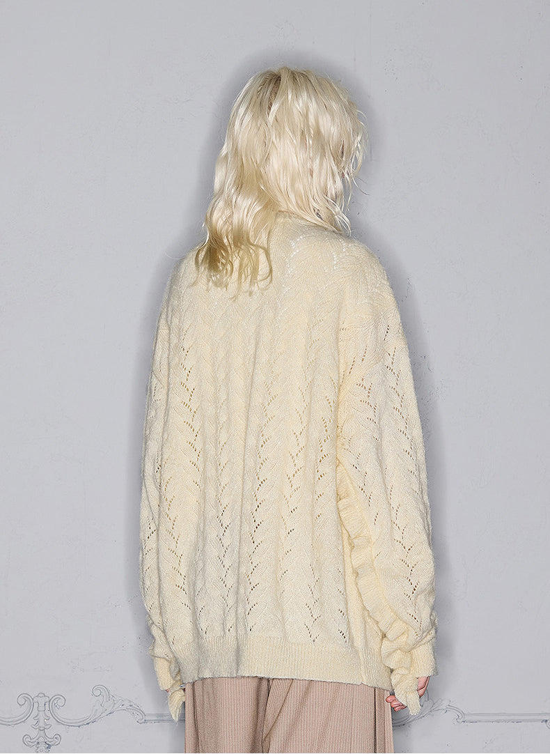 Sequined Hollow Cardigan