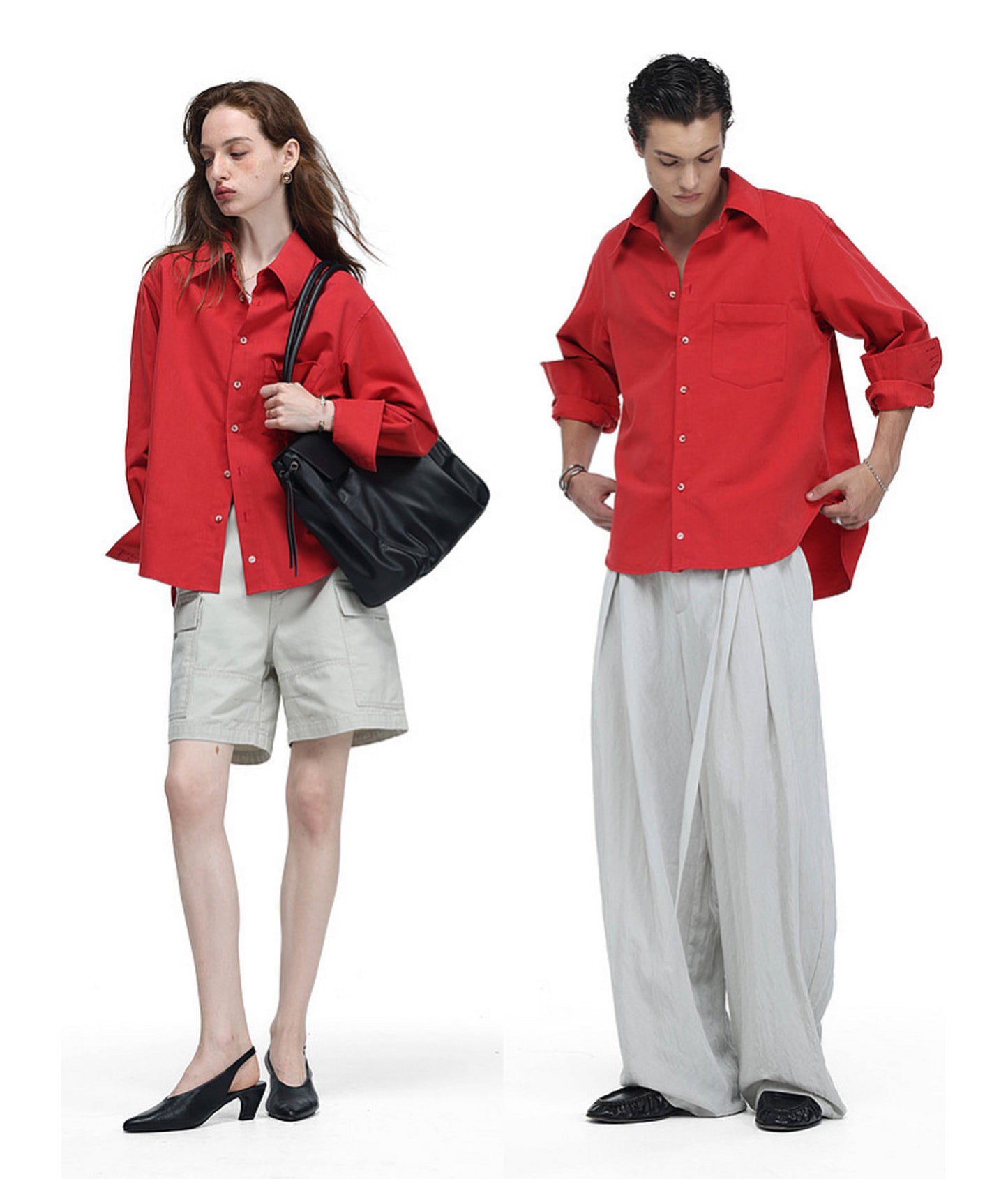 High-End Tailored Long-Silhouette Shirt