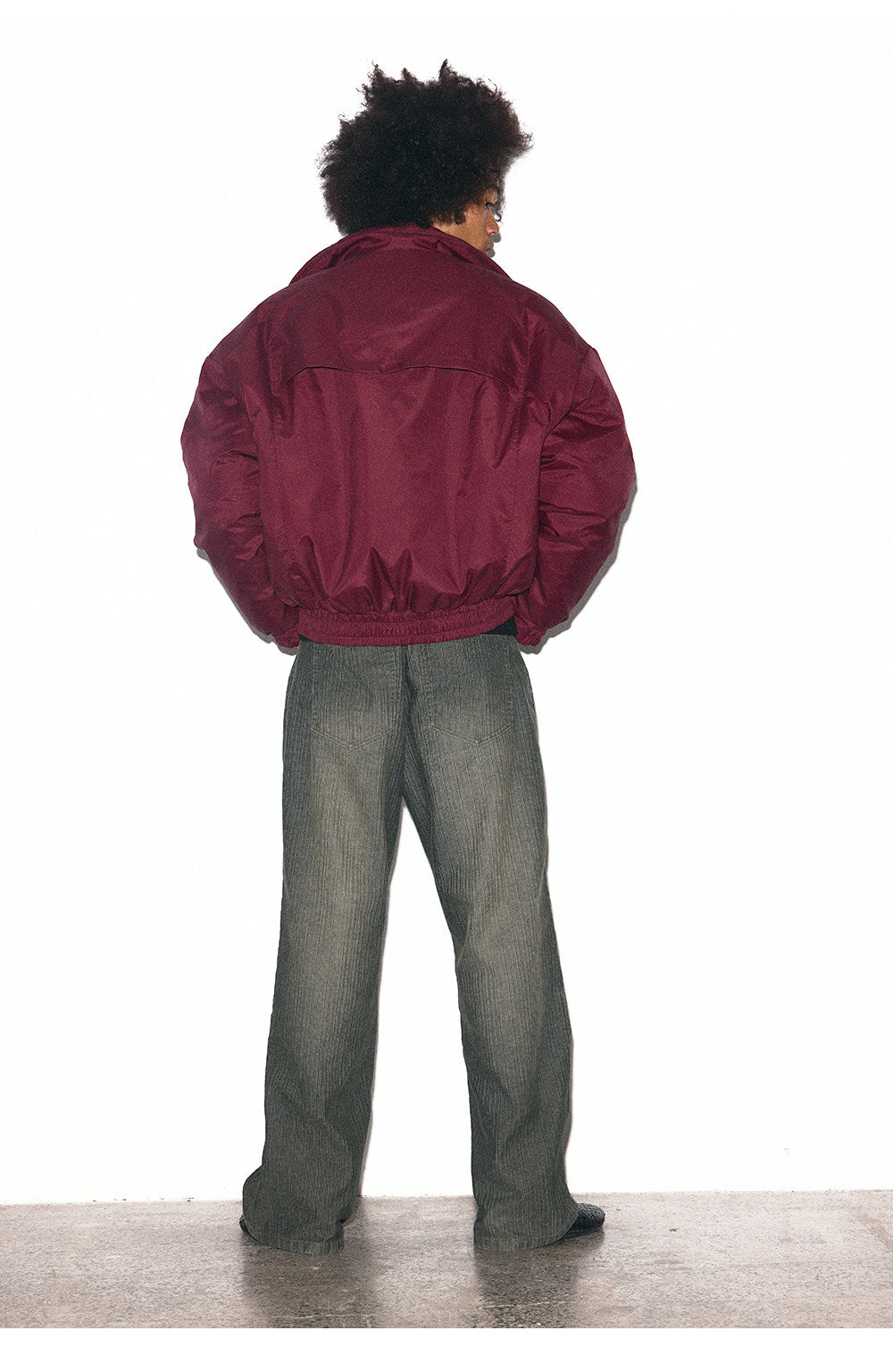 Fleece-lined down jacket