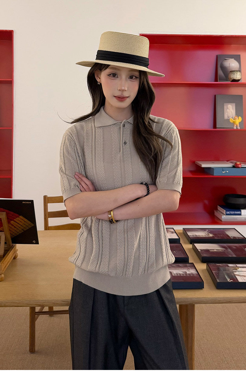 Clover Regular Fit Knit Polo Shirt