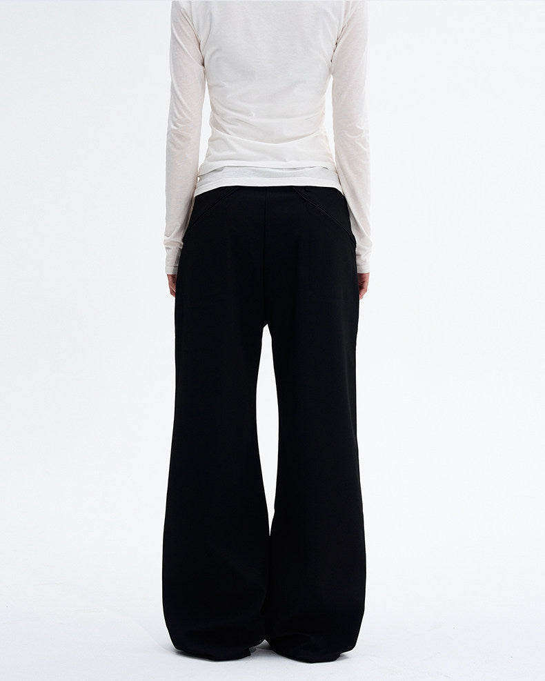 Luxury Straight-Leg Casual Pants