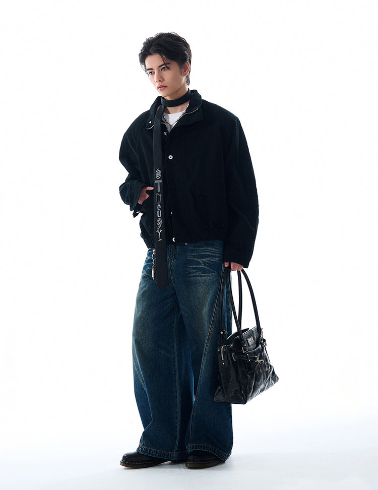 Loose-fitting casual workwear jacket