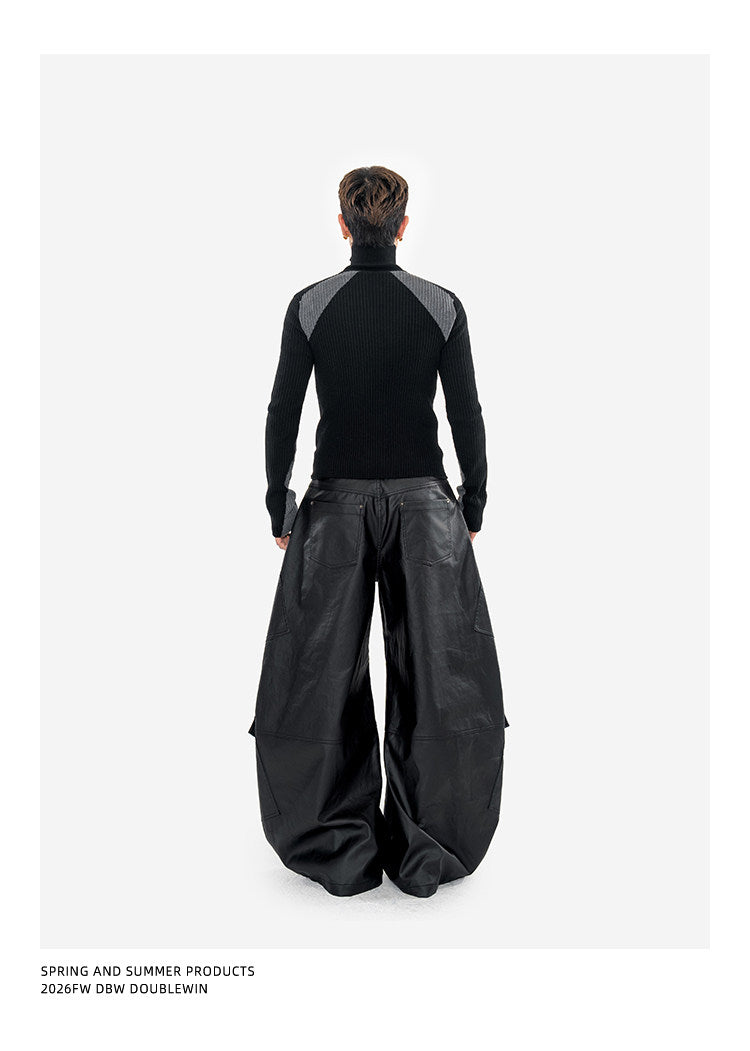 Wax-Finished Multi-Pocket Work Pants