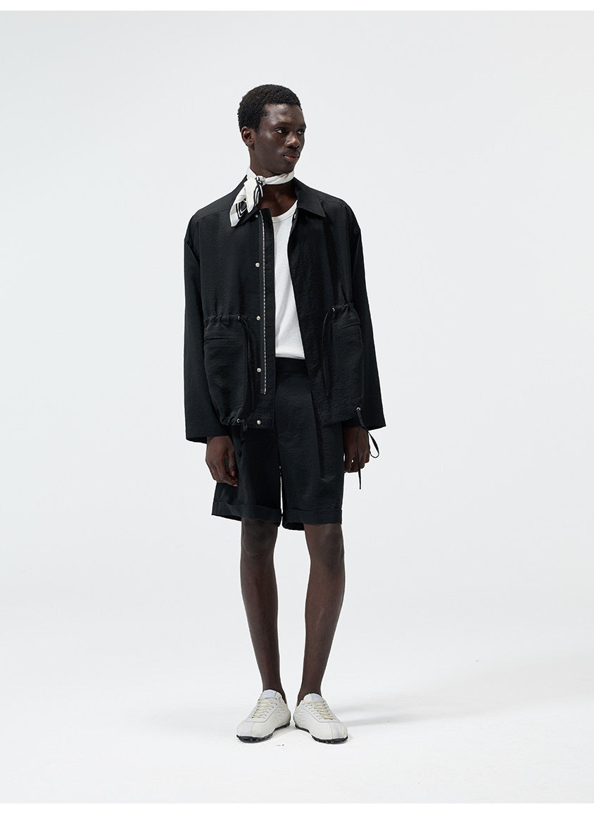 Casual Pants with a Partial Elastic Waistband