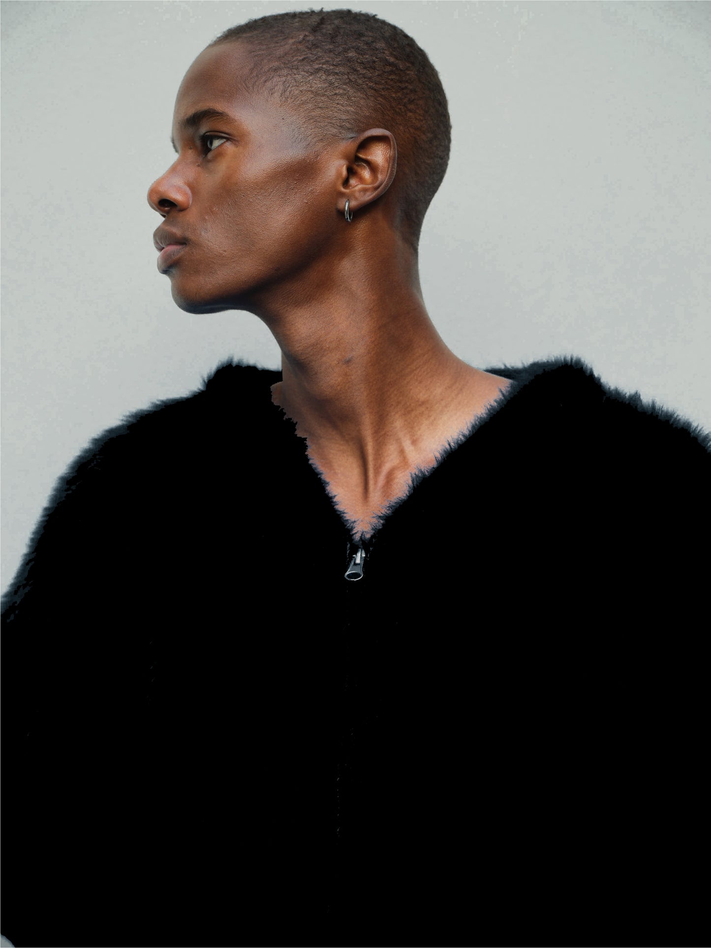 지퍼 후드 스웨터