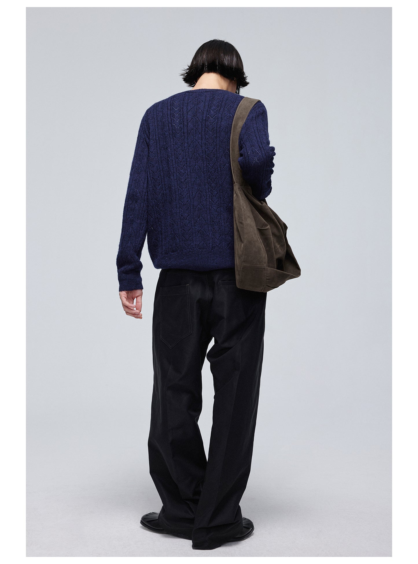 V-Neck Hollow Sweater