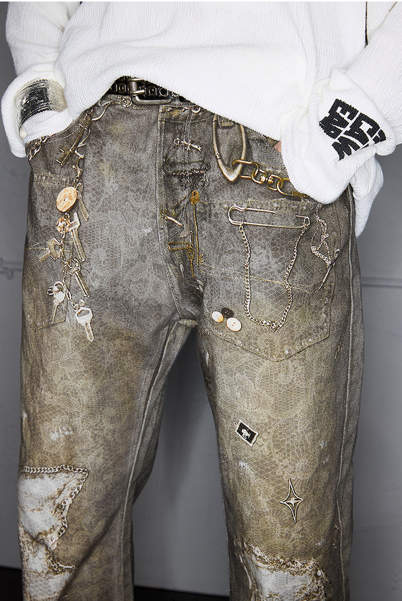 Original Print Design Slim Jeans