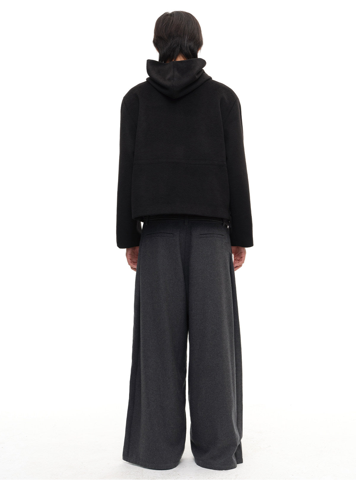 Wool jacket with hood