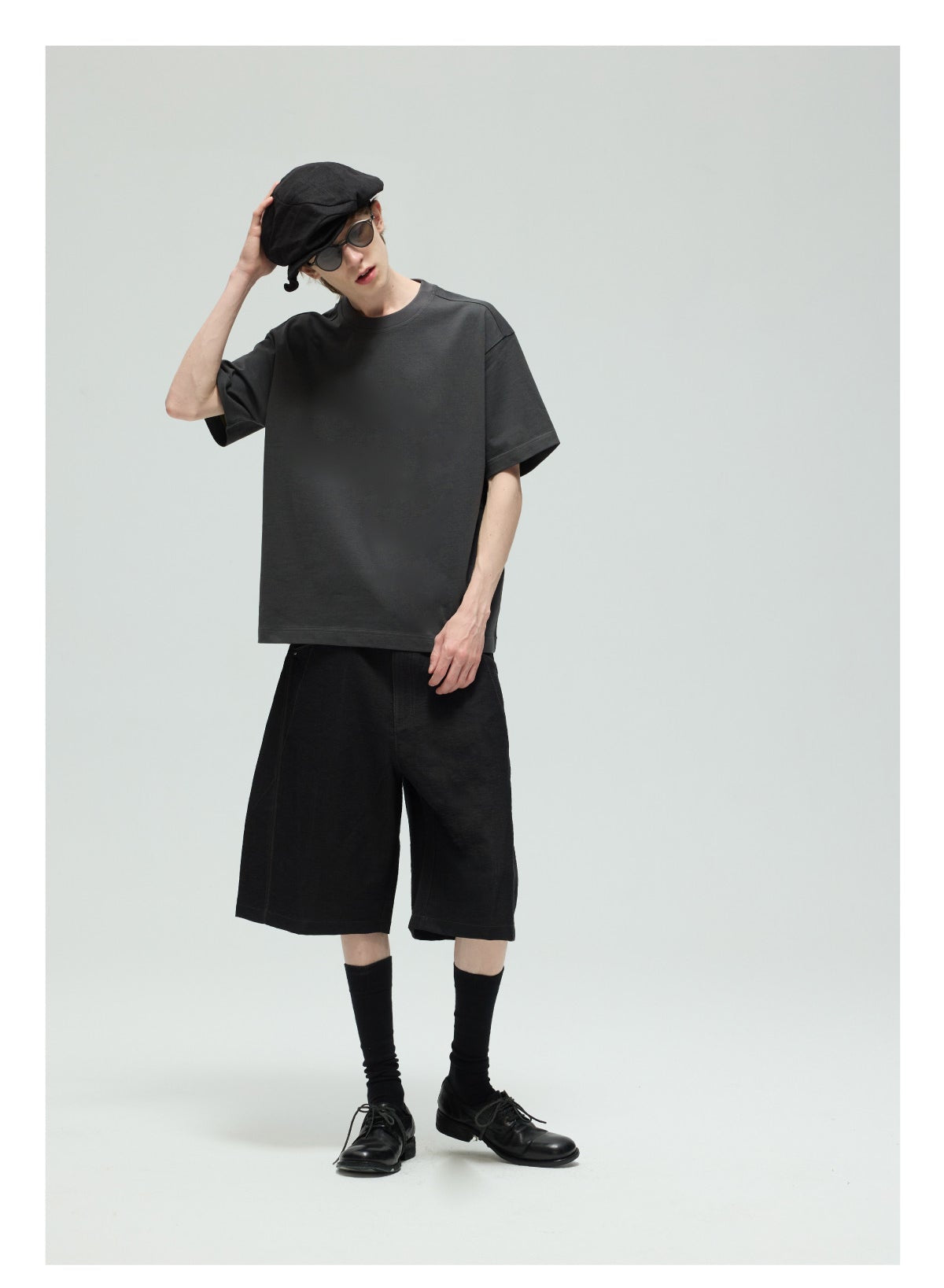 Basic Solid Color Stitch T-Shirt