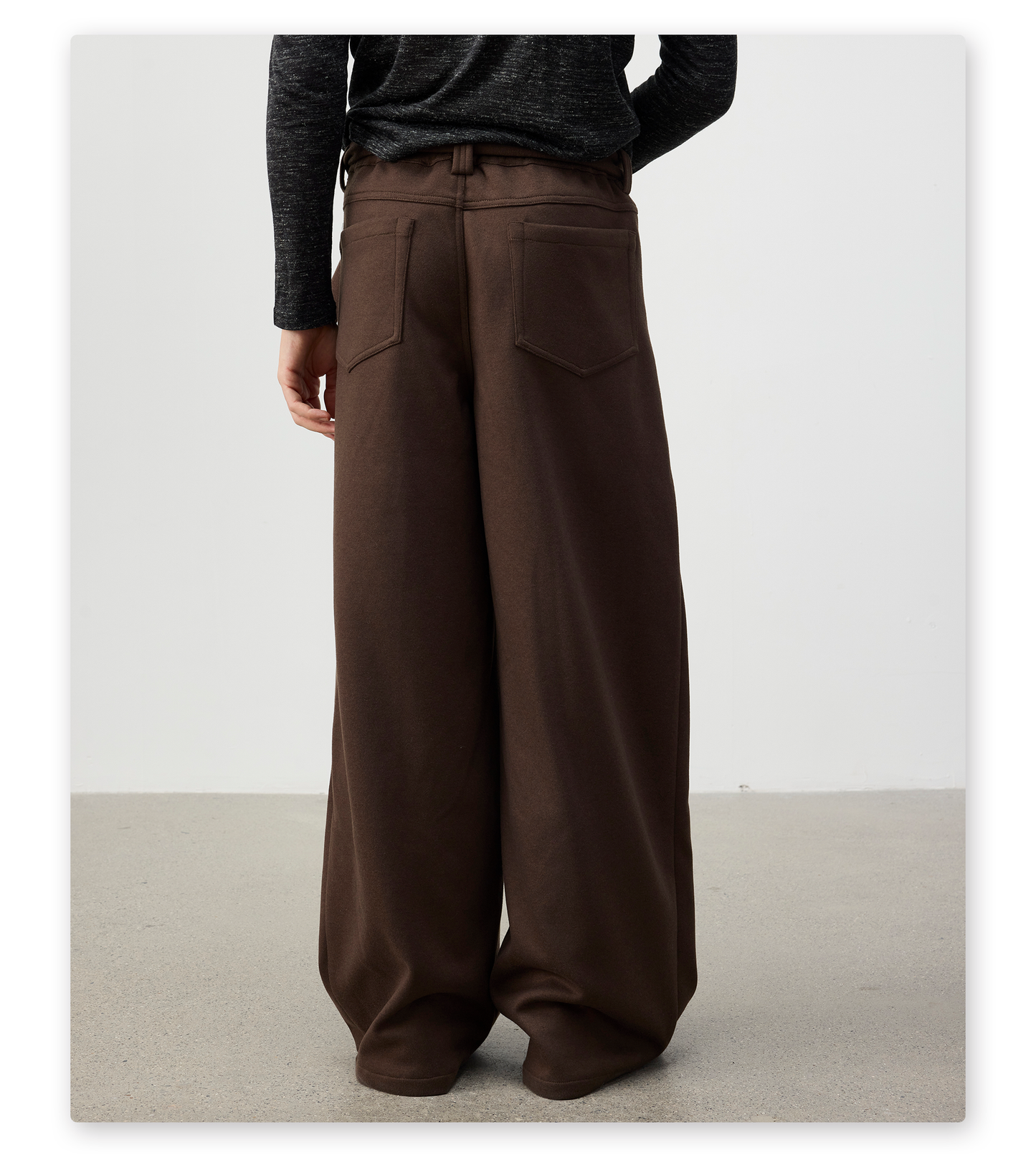 Wool-Blend Casual Pants
