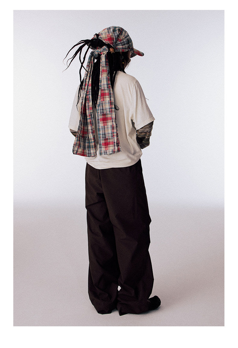 Hand-beaded waistband waterproof casual pants