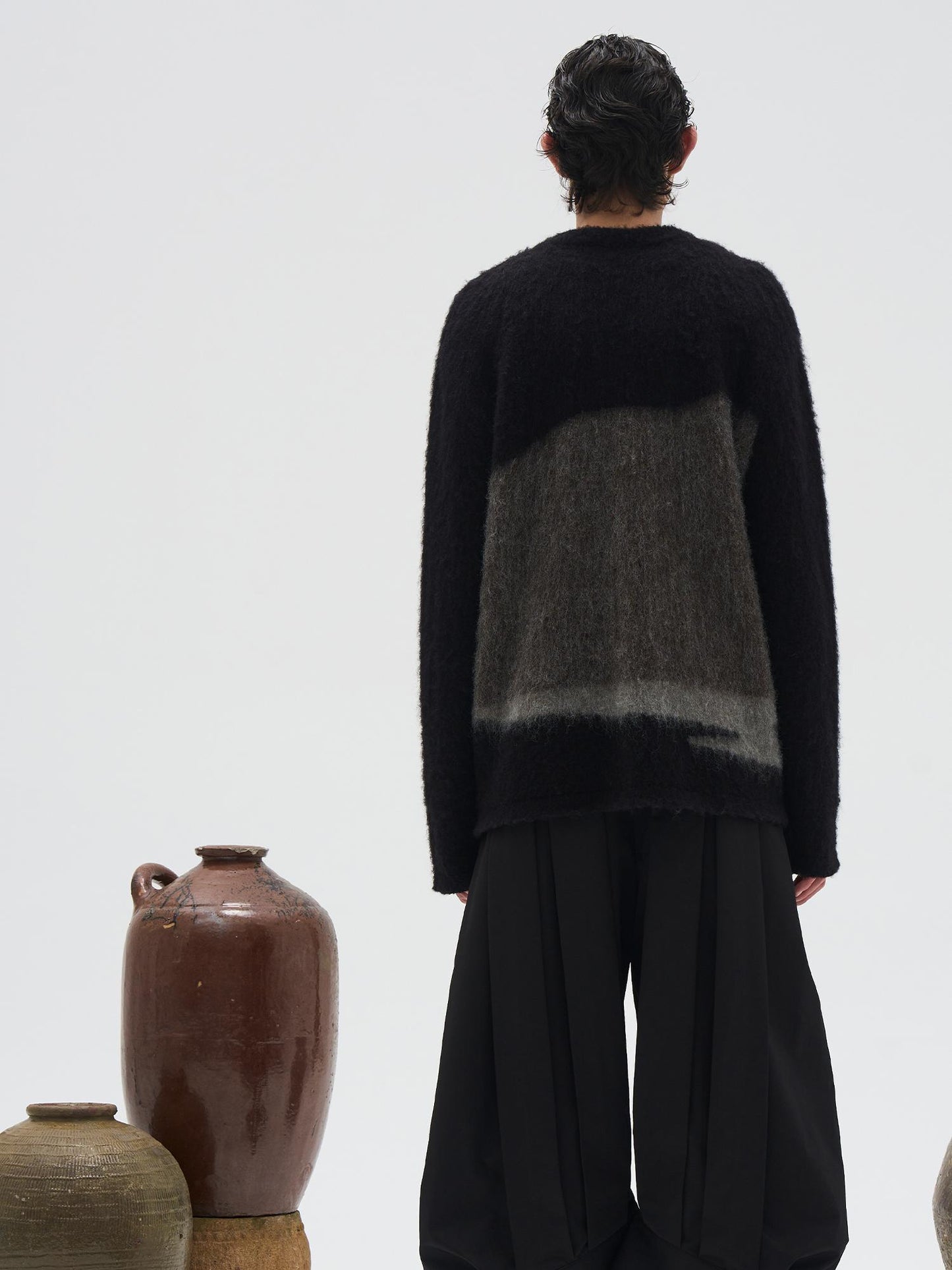 Oil blush wool mohair sweater