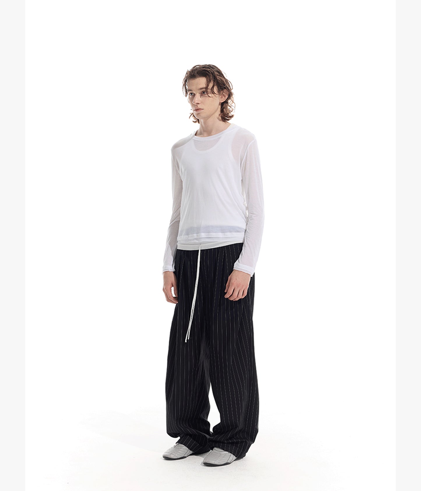 Drawstring Elastic Casual Pants