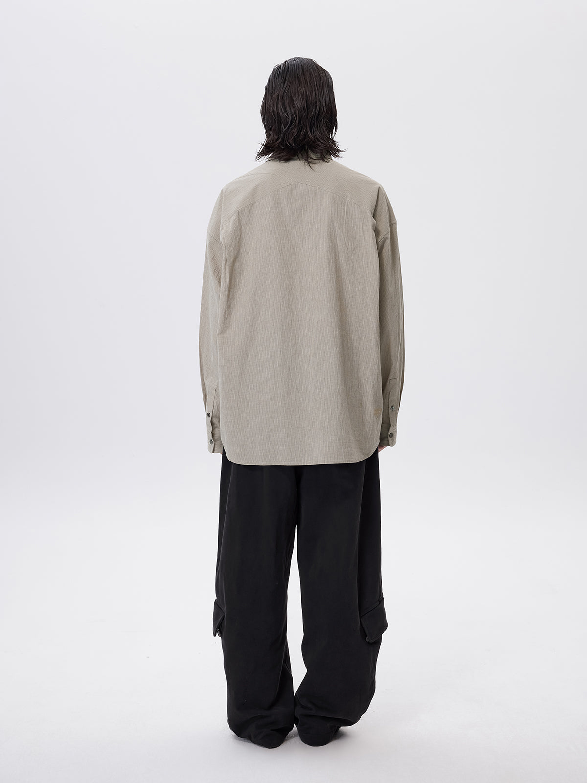 Pre-dyed fine check shirt