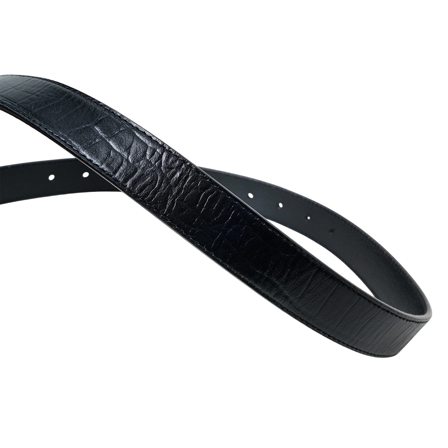 Crocodile Pattern Leather Belt