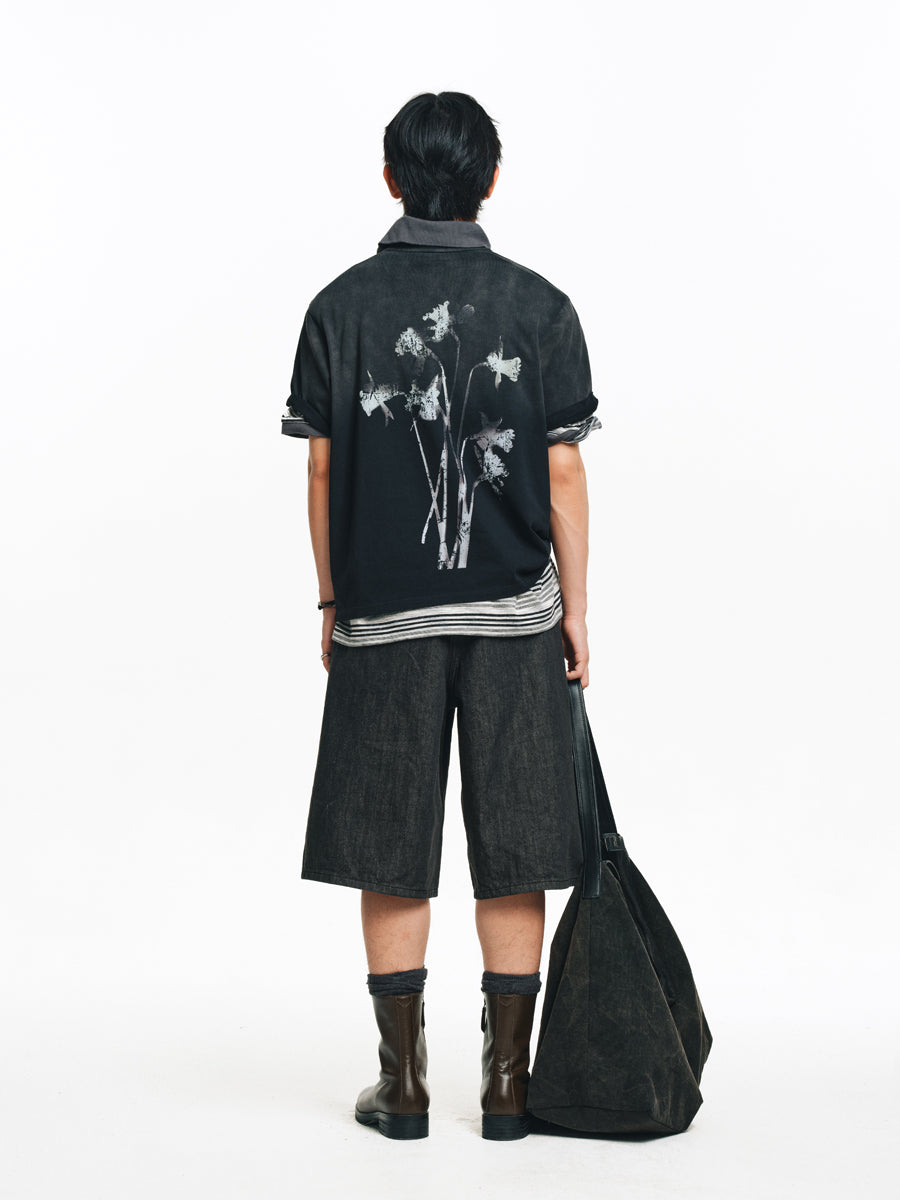 Spray-dyed lettering T-shirt