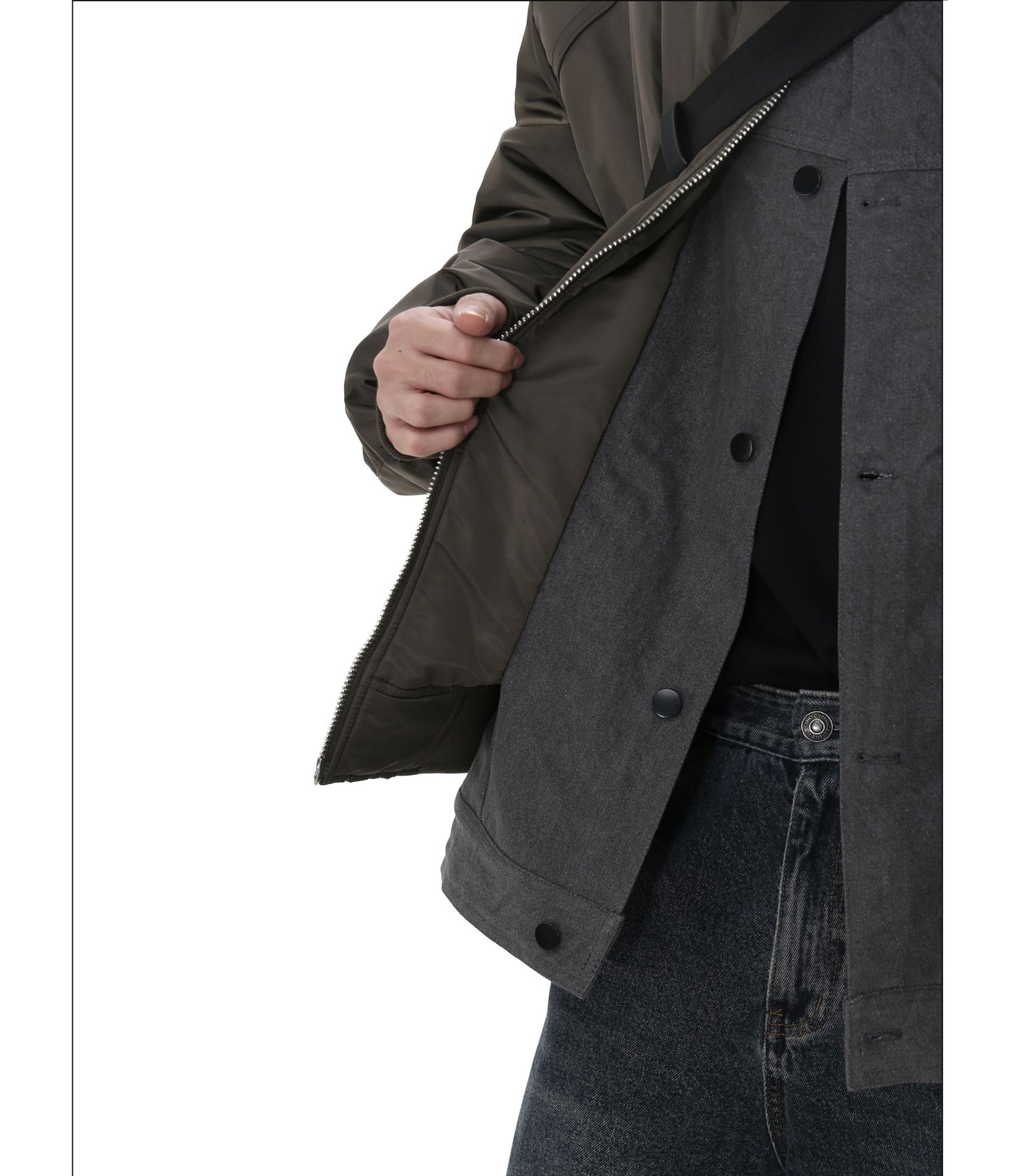 Stitch design lapel cotton jacket