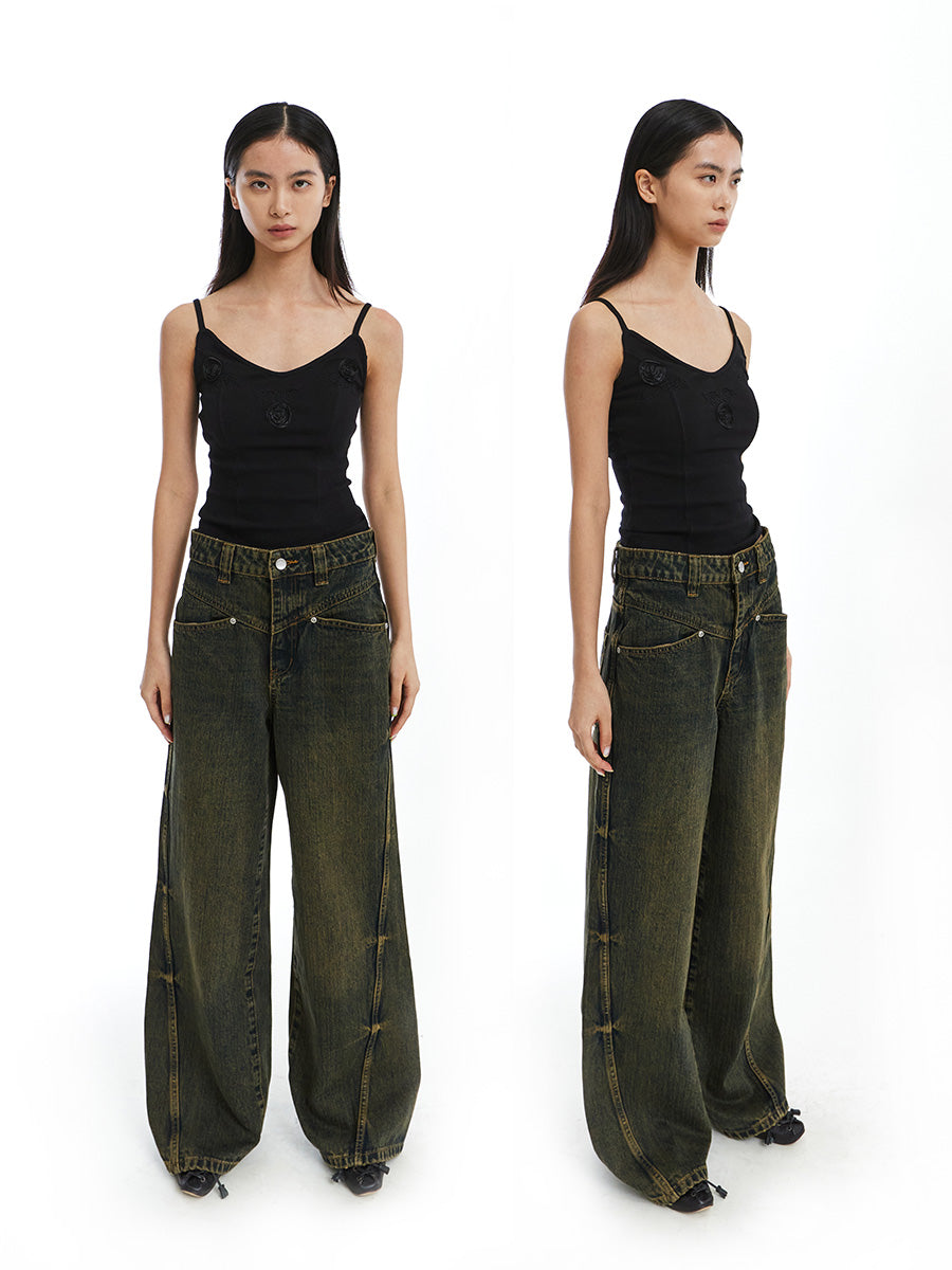 Astate dyed heavy weight jeans