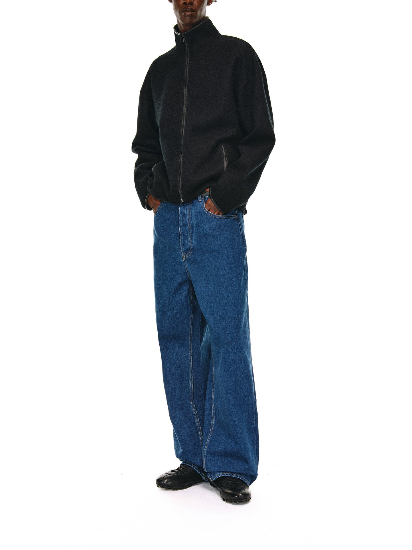 Unisex Wool Zipper Jacket